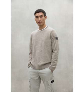 ECOALF para hombre. MCMGAKNYULAN0632W24-389 Jersey Yulan beige (XXL), Casual, Sostenible, Lana reciclada