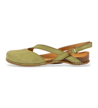 El Naturalista för kvinnor. 2581312G1005_0G3 Lädersandaler 5813 Panglao grön (40), Hud, Karta, Kardborreband, Casual