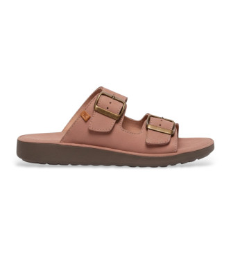 El Naturalista para mujer. 256821180005_008 Sandalias de Piel N5682 marrón (37), Plano, Hebilla, Casual
