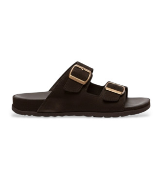 El Naturalista unisex. 256821101005_001 Sandalias de Piel N5682 negro (44), Plano, Hebilla, Casual
