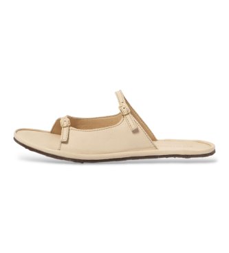 Para mujer. 2568411ZZ005_020 Sandalias de piel N5684 Bare (36), Plano, Hebilla, Casual