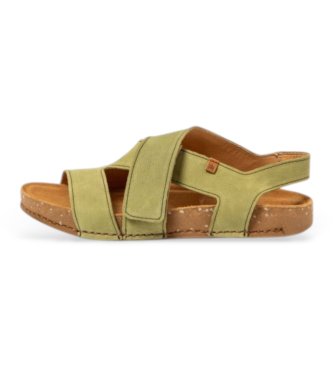 El Naturalista unisex. 2579912G1005_0G3 Lädersandaler N5799 Balance grön (46), Hud, 1 till 3 cm, Kardborreband, Casual