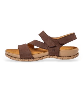 El Naturalista unisex. 258601112005_012 Läder Sandaler N5860 brun Tabernas (46), Hud, Karta, Kardborreband, Casual