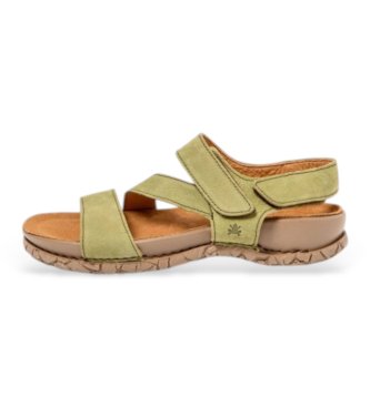 El Naturalista unisex. 2586013G1005_0G3 Läder Sandaler N5860 Tabernas grön (38), Hud, Karta, Kardborreband, Casual