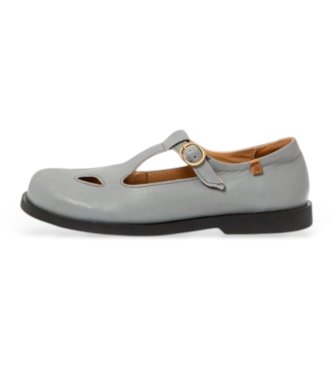 El Naturalista para mujer. 258731161005_061 Sandalias de Piel N5873 Arenisca azul (39), Plano, Hebilla, Casual, Clásico