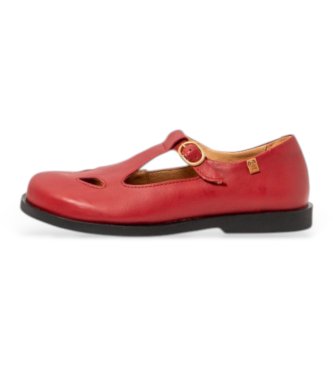 El Naturalista para mujer. 2587311L1005_008 Sandalias de Piel N5873 Arenisca rojo (39), Plano, Hebilla, Casual, Clásico