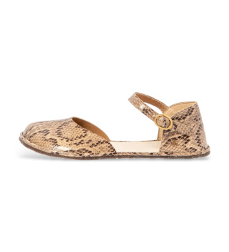 El Naturalista para mujer. 256831220005_020 Sandalias de Piel N5683 Bare beige (39), Plano, Hebilla, Casual