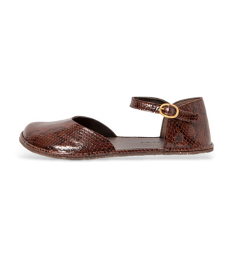 El Naturalista para mujer. 2568312FQ005_012 Sandalias de Piel N5683 Bare marrón (39), Plano, Hebilla, Casual