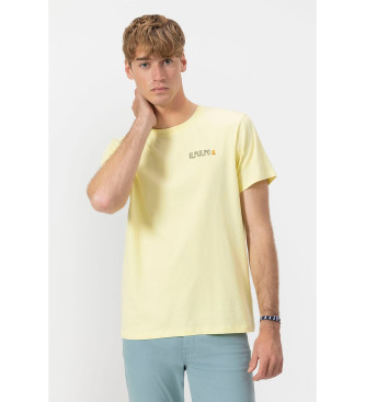 El Pulpo para hombre. 11010126633 Camiseta Best tacos amarillo (S), Casual, Algodón, Manga corta