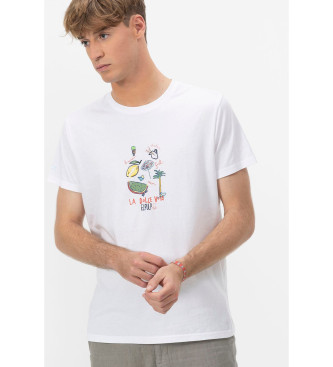 El Pulpo para hombre. 11010126624 Camiseta Dolce Vita blanco (S), Casual, Algodón, Manga corta