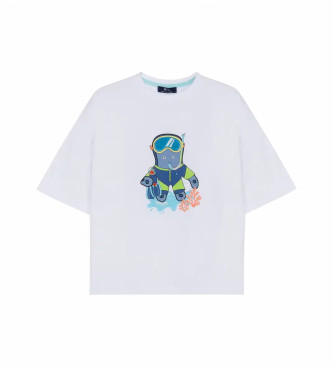 El Pulpo para hombre. 11010126619 Camiseta Estampada blanco (S), Casual, Algodón, Manga corta