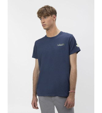 El Pulpo para hombre. 11010126638 Camiseta Triple Logo Dibujado azul (S), Casual, Manga corta, Algodón Orgánico, Sostenible