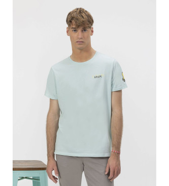 El Pulpo para hombre. 11010126638 Camiseta Triple Logo Dibujado turquesa (S), Casual, Manga corta, Algodón Orgánico, Sostenible