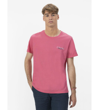 El Pulpo para hombre. 11010126638 Camiseta Triple Logo Dibujado rosa (S), Casual, Manga corta, Algodón Orgánico, Sostenible