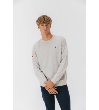 El Pulpo para hombre. 11030128723 Sudadera Bordado Heritage gris (XL), Casual, Algodón Orgánico, Sostenible