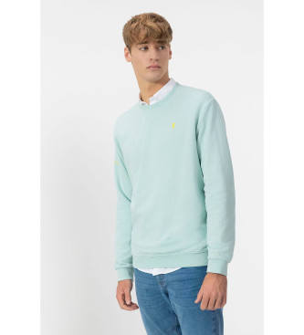 El Pulpovoor mannen. 11030126585 Basic blauw sweatshirt (M), Casual, Katoen