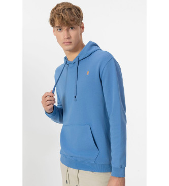 El Pulpo para hombre. 11030226640 Sudadera capucha básica azul (S), Casual, Algodón