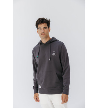 El Pulpo para homem. 11030228101 Casaco com capuz Winter Poles cinzento (S), Casual, Cinza, Algodão orgânico, Sustentável