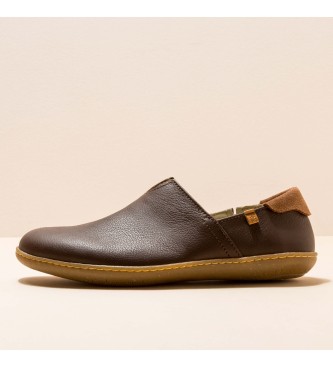 EL NATURALISTA. Zapatillas de piel Natural Grain Brown El Viajero marr