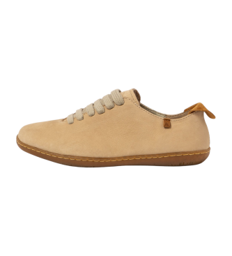 El Naturalista para hombre. 2N2968ZZ0005_020 Zapatillas de piel N296 Viajero beige (39), Plano, Cordones, Casual