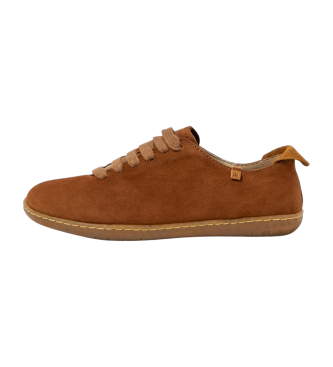 El Naturalista para hombre. 2N2968230005_023 Zapatillas de piel N296 Viajero marrón (47), Plano, Cordones, Casual