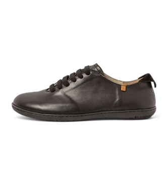 El Naturalista para hombre. 2N2969010005_001 Zapatillas de piel N296 Viajero negro (39), Plano, Cordones, Casual
