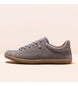 EL NATURALISTA. Zapatillas de piel Nobuck-W Blue Fog Estratos gris
