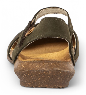 El Naturalista para mujer. 2N4123220005_0G3 Sandalias de piel N412 Wakataua verde 4