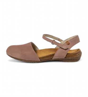 El Naturalista para mujer. 2N4123800005_008 Sandalias de piel N412 Nobuck Wakataua rojo teja