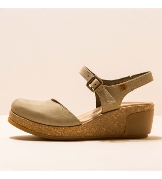 EL NATURALISTA para mujer. Sandalias de piel Pleasant Liquen Leaves be