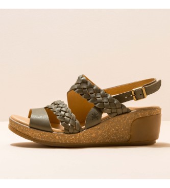 EL NATURALISTA para mujer. Sandalias de piel Natural Grain verde - Alt