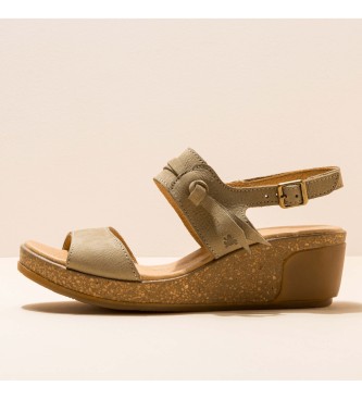 EL NATURALISTA para mujer. Sandalias de piel Pleasant Liquen Leaves b