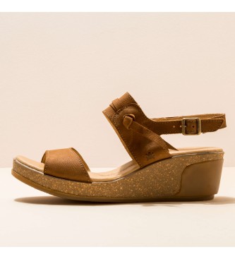 EL NATURALISTA para mujer. Sandalias de piel Pleasant Wood Leaves cam