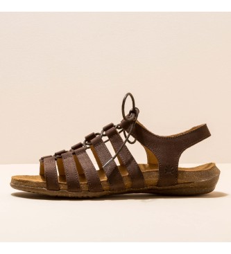 EL NATURALISTA para mujer. Sandalias de piel Pleasant Brown Wakataua
