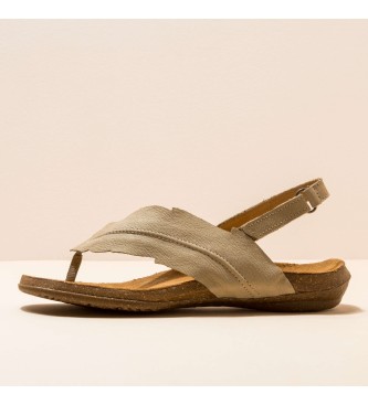 EL NATURALISTA para mujer. Sandalias de piel Pleasant Liquen Wakataua