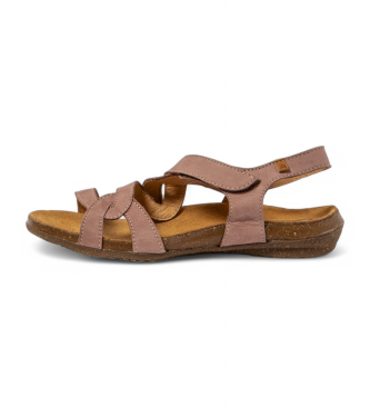 El Naturalista para mujer. 250791280005_008 Sandalias de piel N5079 Wakataua rojo teja