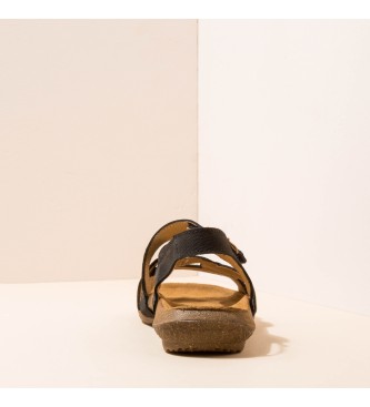 El Naturalista para mujer. 250791101005_001 Sandalias de piel Pleasant Black Wakataua negro 4