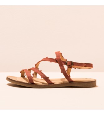 EL NATURALISTA para mujer. Sandalias de piel Tulip rojo EL NATURALISTA