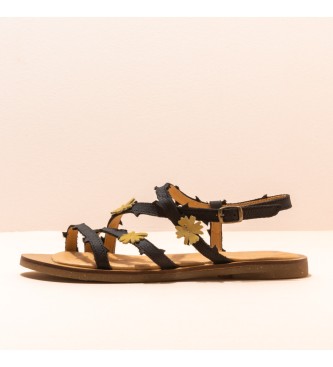 EL NATURALISTA para mujer. Sandalias de piel Pleasant Black Tulip neg