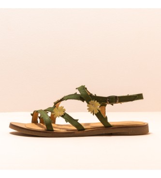 EL NATURALISTA para mujer. Sandalias de piel Pleasant Selva Tulip verd