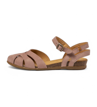 El Naturalista para mujer. 252071280005_008 Sandalias de piel N5207 Stella rojo teja (36), Plano, Hebilla, Casual