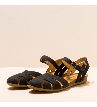El Naturalista para mujer. 252071101005_001 Sandalias de piel Pleasant Black Stella negro 2