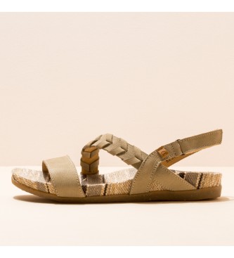 EL NATURALISTA para mujer. Sandalias de piel Pleasant Liquen Zumaia be