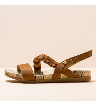 EL NATURALISTA para mujer. Sandalias de piel Pleasant Wood Zumaia cam