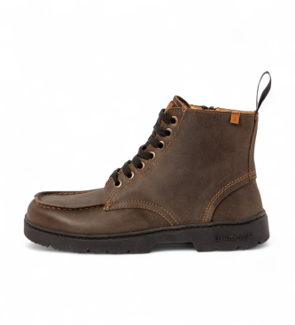 El Naturalista unisex. 252631122005_0G3 Arizona Kaki läderstövel Nomada grön (43), Hud, Karta, Zip, Casual