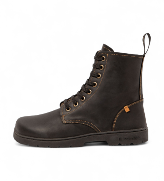 El Naturalista unisex. 25264C101005_001 Botines de piel Arizona Nomada negro (40), Plano, Cordones, Casual