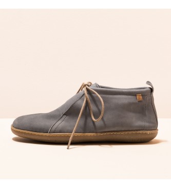 EL NATURALISTA para mujer. Zapatillas de piel Nobuck-W Blue Fog El Via
