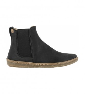 El Naturalista para mujer. 253102010005_001 Botines de piel N5310 negro (39), Plano, Casual