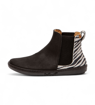 El Naturalistavoor vrouwen. 25310PF10005_ESP Pleasant-Wulf leren enkellaarsjes zwart (39), Leer, Plat, Geen, Klassiek