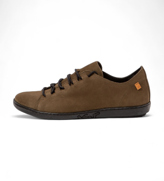 El Naturalistavoor vrouwen. 2536811FE005_0G3 Leren sportschoenen N5368 Prettig bruin (37), Leer, Plat, Veters, Casual